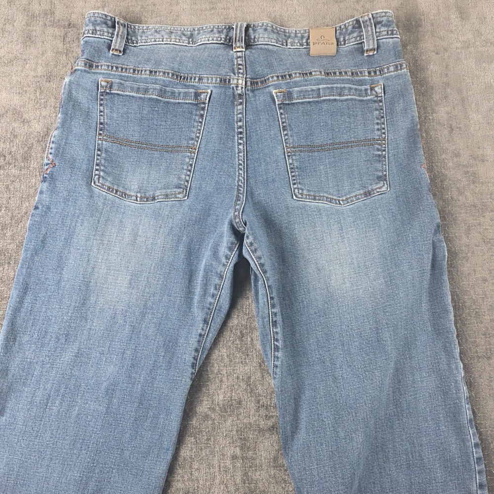 Prana‎ Jeans Straight Leg Men's 35x32 Blue Denim Medium Wash Organic Cotton Prep - Picture 14 of 15